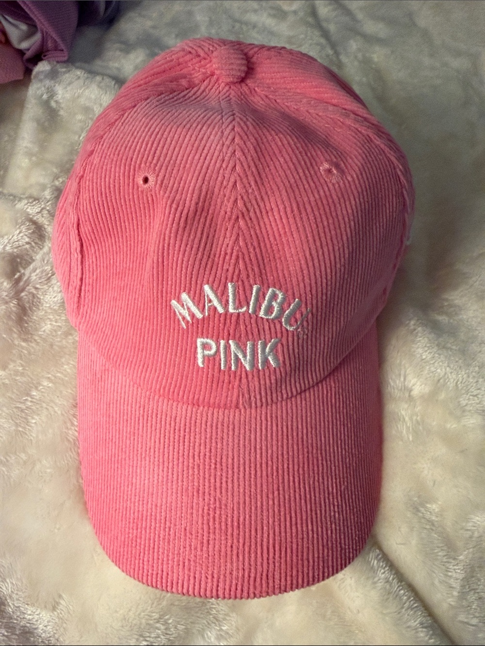 Malibu Pink Corduroy Kids Hat